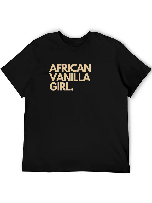 African Vanilla Girl Lightweight Cotton T-Shirt – Daily Comfort Graphic Shirt