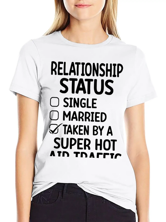 Air Traffic Controller Relationship Lightweight Cotton T-Shirt – Daily Comfort Graphic Shirt