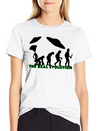 Alien Ufo EVOLUTION The Real Evolution Gift-Idea Lightweight Cotton T-Shirt – Daily Comfort Graphic Shirt