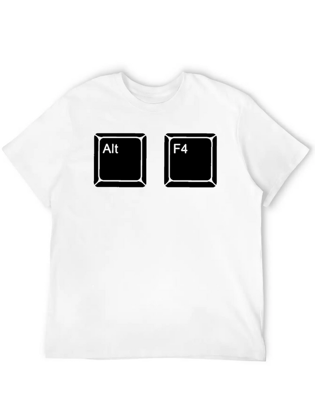 Alt F4 - Keyboard Shortcut Lightweight Cotton T-Shirt – Daily Comfort Graphic Shirt