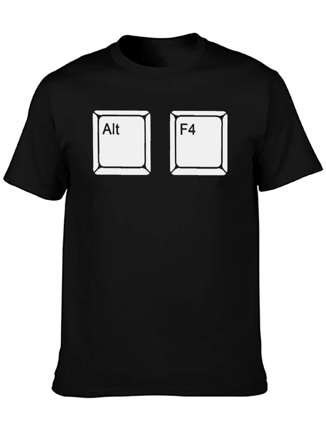 Alt F4 - Keyboard Shortcut Lightweight Cotton T-Shirt – Daily Comfort Graphic Shirt