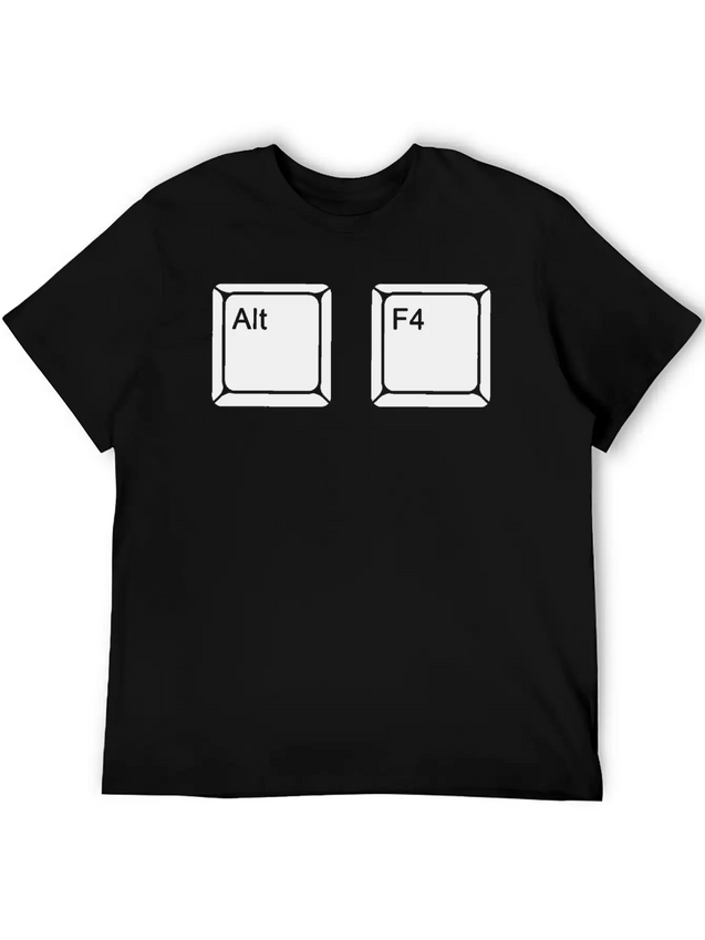 Alt F4 - Keyboard Shortcut Lightweight Cotton T-Shirt – Daily Comfort Graphic Shirt