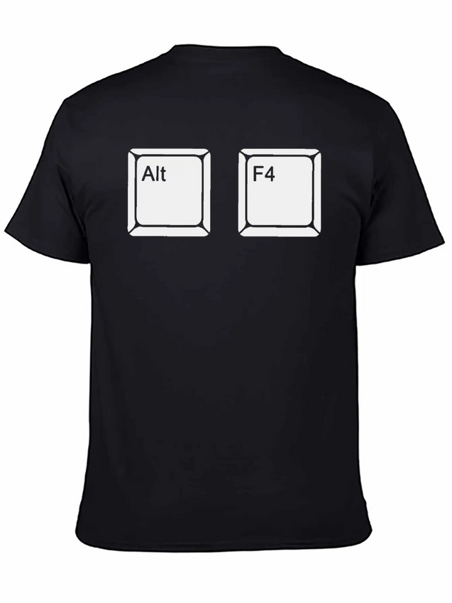 Alt F4 - Keyboard Shortcut Lightweight Cotton T-Shirt – Daily Comfort Graphic Shirt