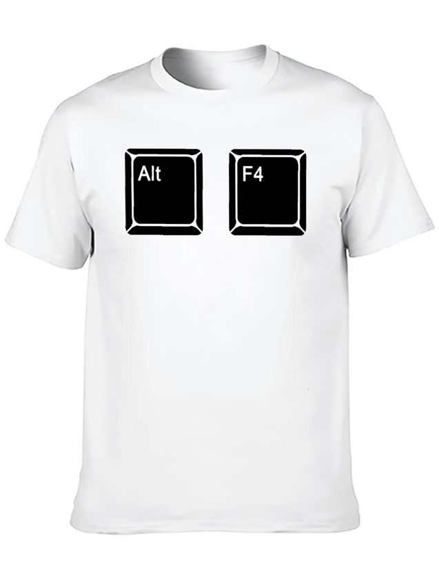 Alt F4 - Keyboard Shortcut Lightweight Cotton T-Shirt – Daily Comfort Graphic Shirt