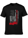 American Flag Dirt Track Racing Car Driver Racer Lightweight Cotton T-Shirt – Daily Comfort Graphic Shirt