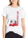 American Flag Dirt Track Racing Car Driver Racer Lightweight Cotton T-Shirt – Daily Comfort Graphic Shirt
