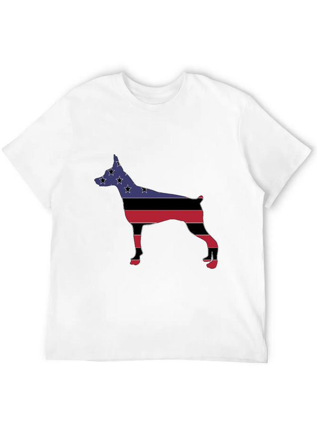 American Flag Pinscher Happy 4th Of July Lightweight Cotton T-Shirt – Daily Comfort Graphic Shirt
