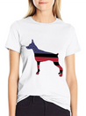 American Flag Pinscher Happy 4th Of July Lightweight Cotton T-Shirt – Daily Comfort Graphic Shirt