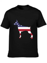 American Flag Pinscher Happy 4th Of July Lightweight Cotton T-Shirt – Daily Comfort Graphic Shirt