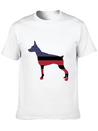 American Flag Pinscher Happy 4th Of July Lightweight Cotton T-Shirt – Daily Comfort Graphic Shirt
