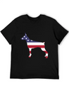 American Flag Pinscher Happy 4th Of July Lightweight Cotton T-Shirt – Daily Comfort Graphic Shirt