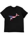 American Flag Whale Happy 4th Of July Lightweight Cotton T-Shirt – Daily Comfort Graphic Shirt