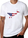 American Flag Whale Happy 4th Of July Lightweight Cotton T-Shirt – Daily Comfort Graphic Shirt
