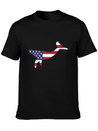 American Flag Whale Happy 4th Of July Lightweight Cotton T-Shirt – Daily Comfort Graphic Shirt