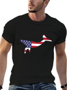 American Flag Whale Happy 4th Of July Lightweight Cotton T-Shirt – Daily Comfort Graphic Shirt
