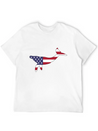 American Flag Whale Happy 4th Of July Lightweight Cotton T-Shirt – Daily Comfort Graphic Shirt