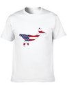 American Flag Whale Happy 4th Of July Lightweight Cotton T-Shirt – Daily Comfort Graphic Shirt