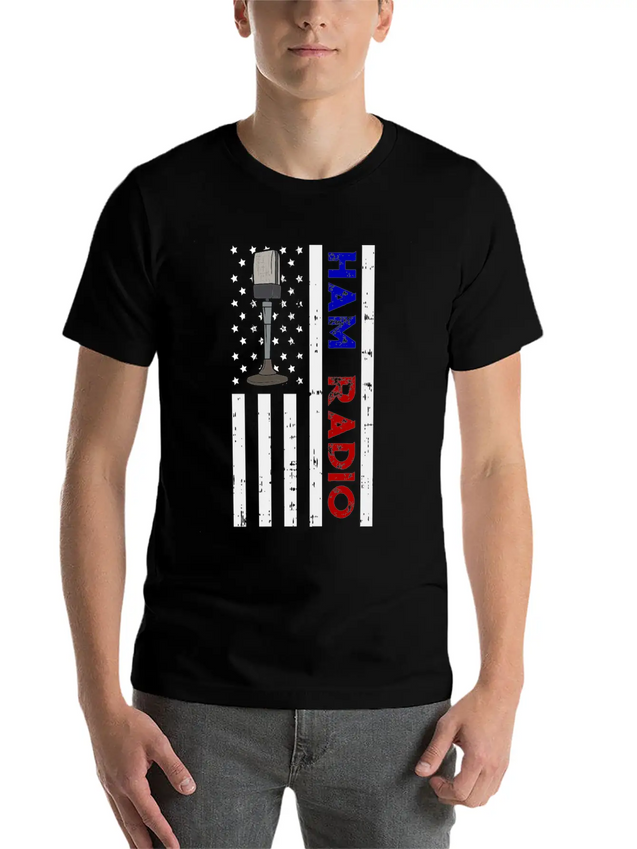American Ham Radio Gift Lightweight Cotton T-Shirt – Daily Comfort Graphic Shirt