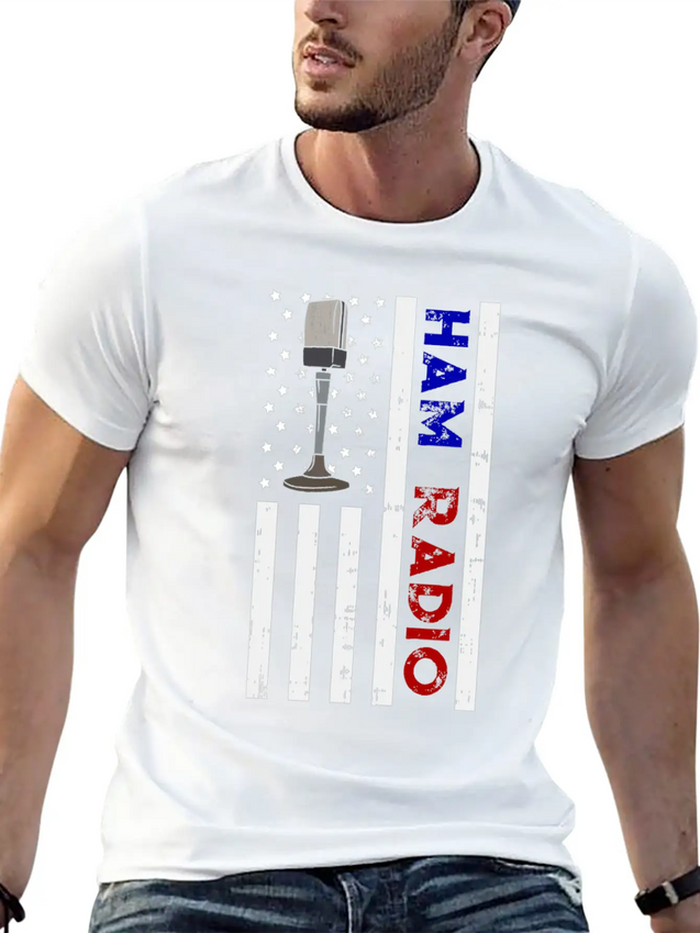 American Ham Radio Gift Lightweight Cotton T-Shirt – Daily Comfort Graphic Shirt