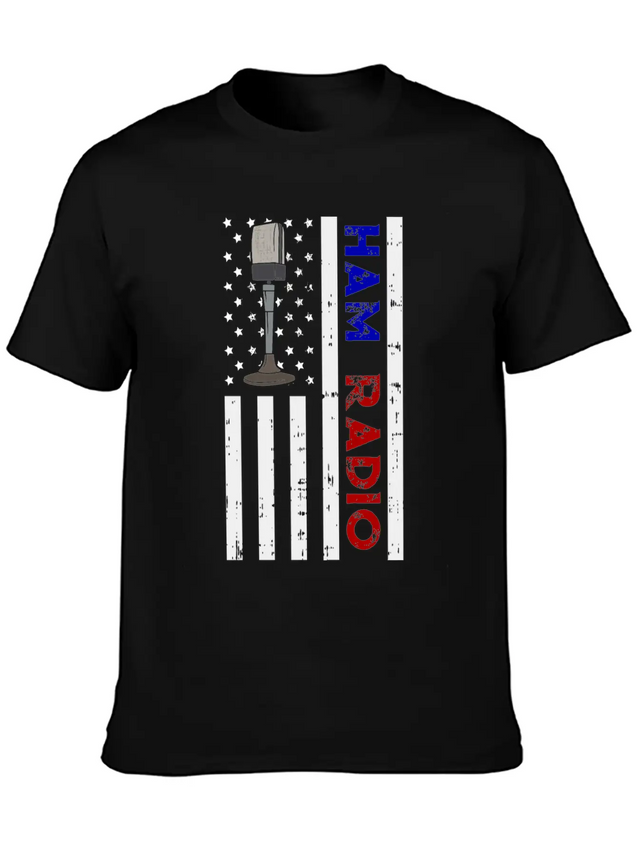 American Ham Radio Gift Lightweight Cotton T-Shirt – Daily Comfort Graphic Shirt