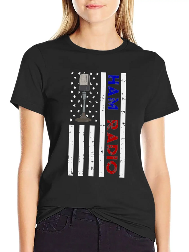 American Ham Radio Gift Lightweight Cotton T-Shirt – Daily Comfort Graphic Shirt