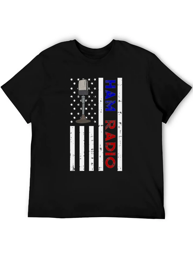 American Ham Radio Gift Lightweight Cotton T-Shirt – Daily Comfort Graphic Shirt