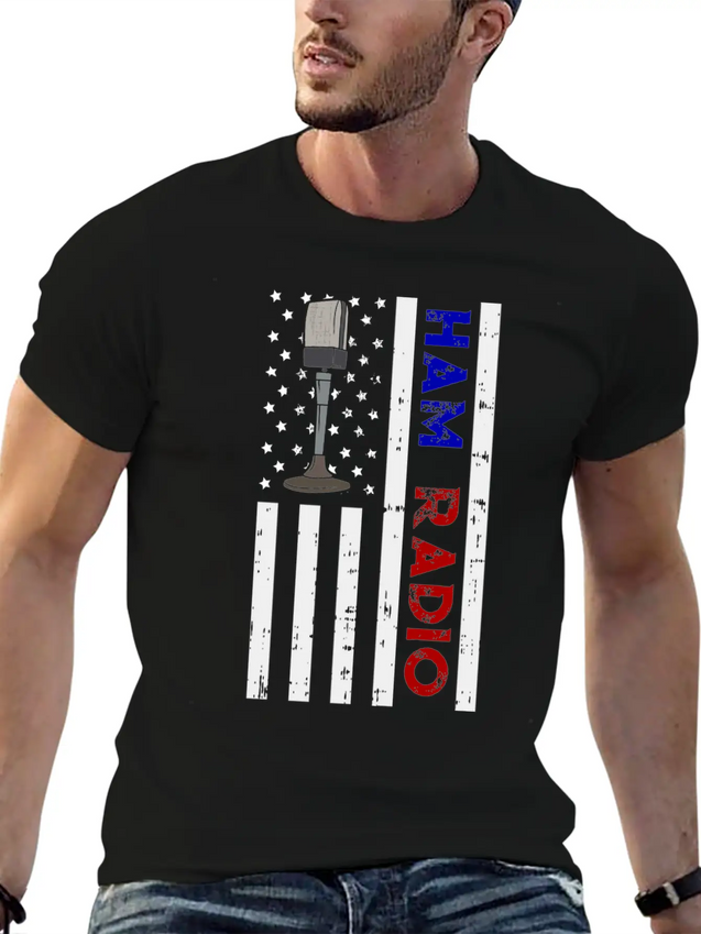 American Ham Radio Gift Lightweight Cotton T-Shirt – Daily Comfort Graphic Shirt