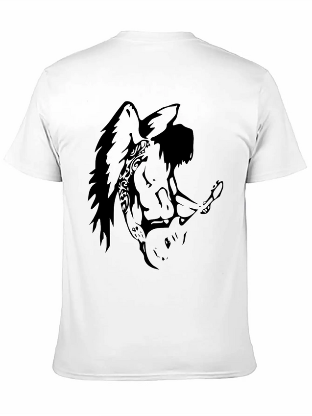 Angel Lightweight Cotton T-Shirt – Daily Comfort Graphic Shirt