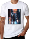 Anime Manga Girl Shopping In Shibuya Japan Lightweight Cotton T-Shirt – Daily Comfort Graphic Shirt