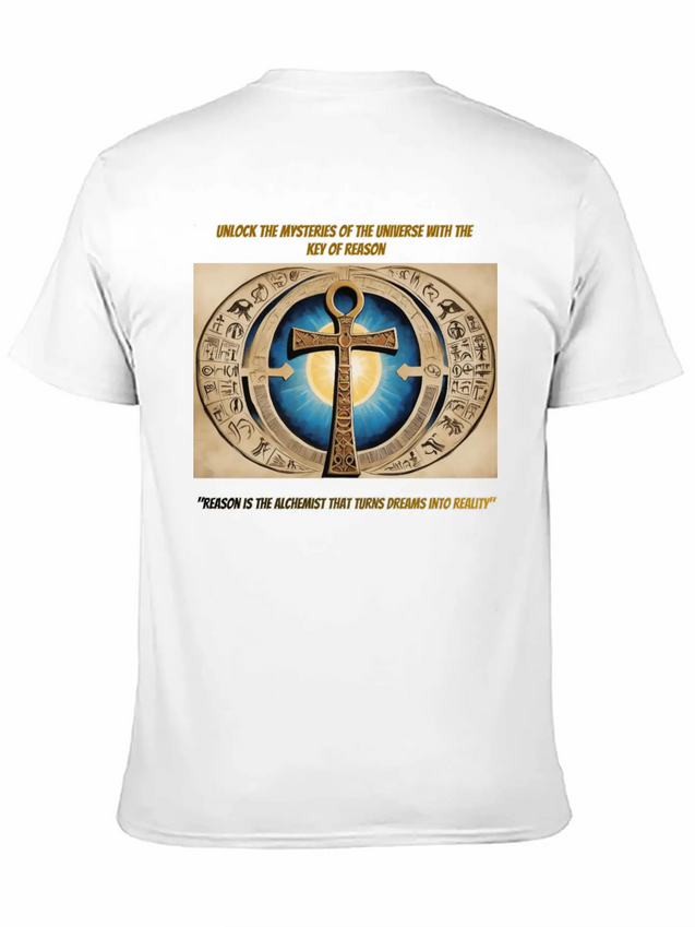 "Ankh Of Enlightenment" Lightweight Cotton T-Shirt – Daily Comfort Graphic Shirt