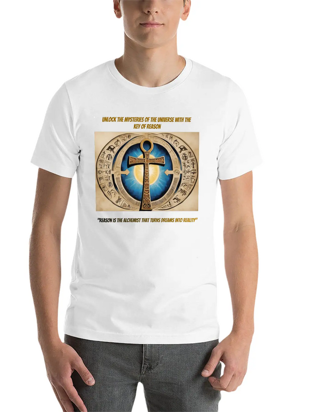 "Ankh Of Enlightenment" Lightweight Cotton T-Shirt – Daily Comfort Graphic Shirt