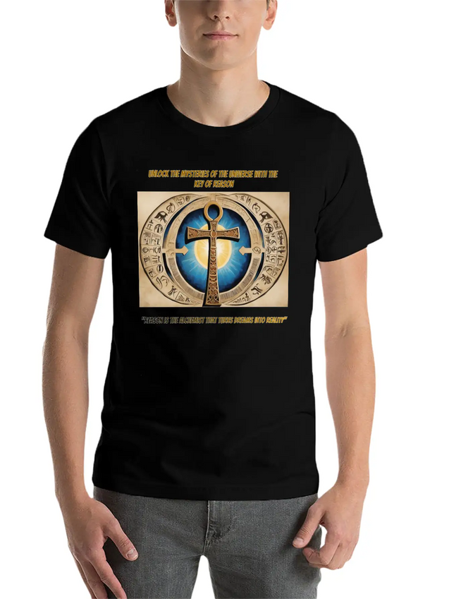 "Ankh Of Enlightenment" Lightweight Cotton T-Shirt – Daily Comfort Graphic Shirt