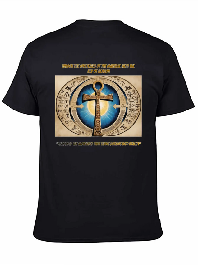 "Ankh Of Enlightenment" Lightweight Cotton T-Shirt – Daily Comfort Graphic Shirt