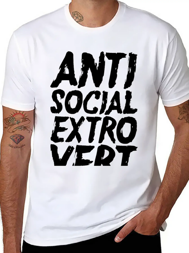 Anti Social Extrovert Lightweight Cotton T-Shirt – Daily Comfort Graphic Shirt