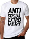 Anti Social Extrovert Lightweight Cotton T-Shirt – Daily Comfort Graphic Shirt