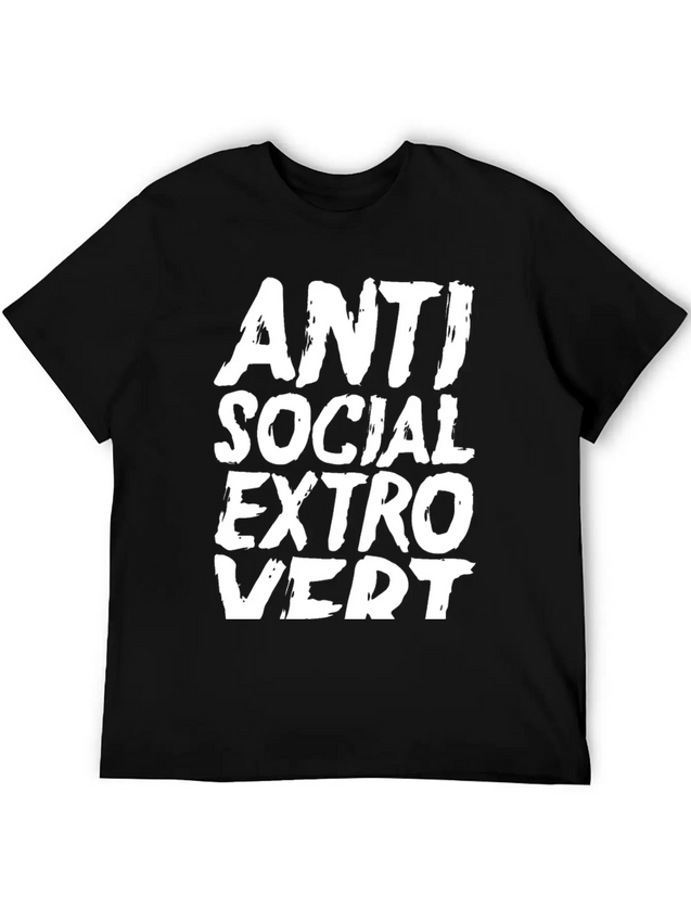 Anti Social Extrovert Lightweight Cotton T-Shirt – Daily Comfort Graphic Shirt