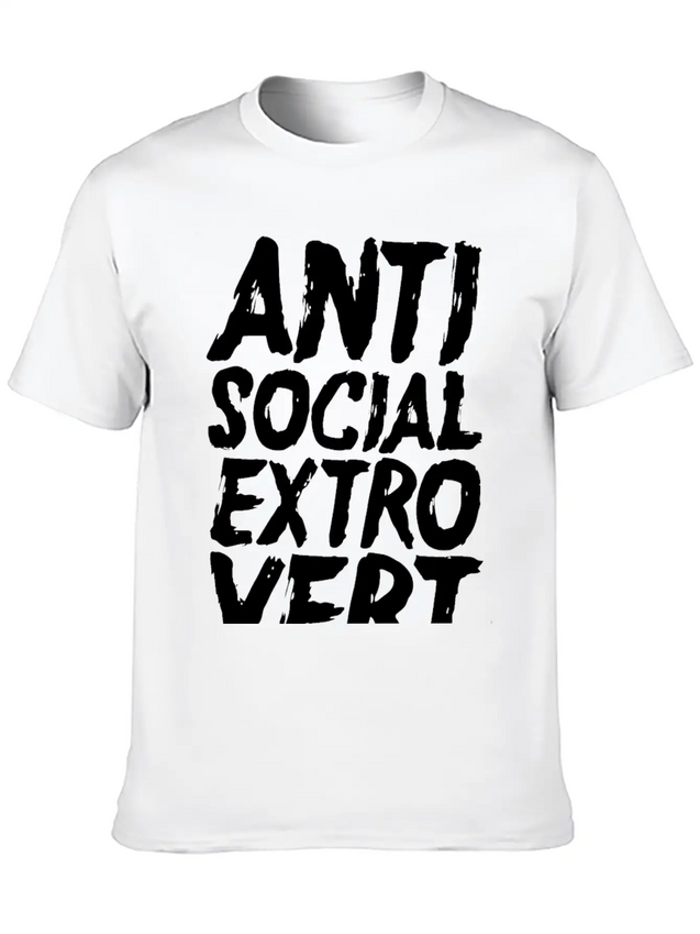 Anti Social Extrovert Lightweight Cotton T-Shirt – Daily Comfort Graphic Shirt