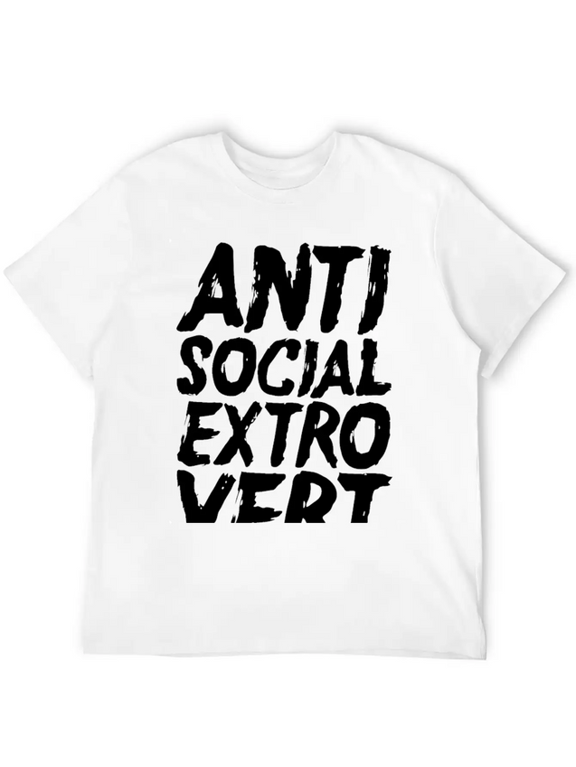 Anti Social Extrovert Lightweight Cotton T-Shirt – Daily Comfort Graphic Shirt