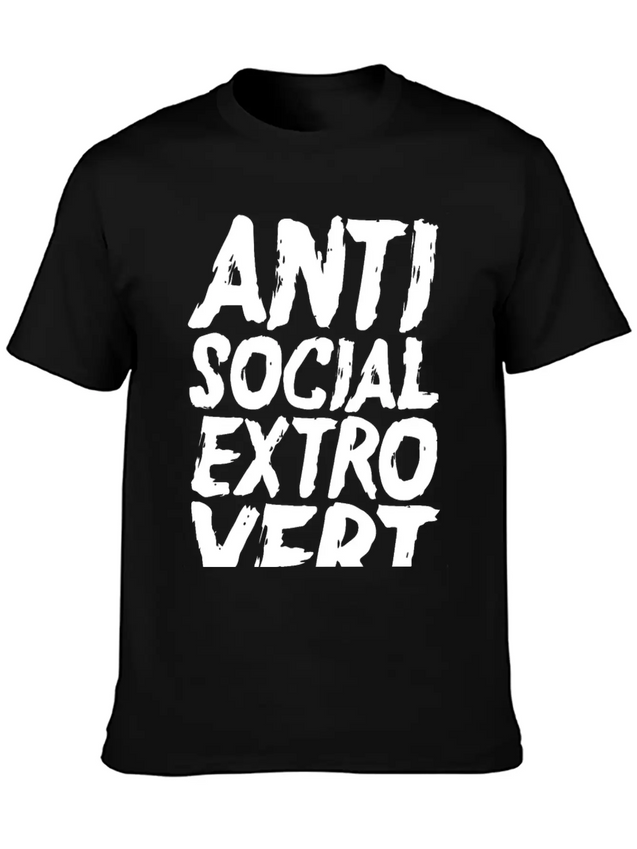 Anti Social Extrovert Lightweight Cotton T-Shirt – Daily Comfort Graphic Shirt