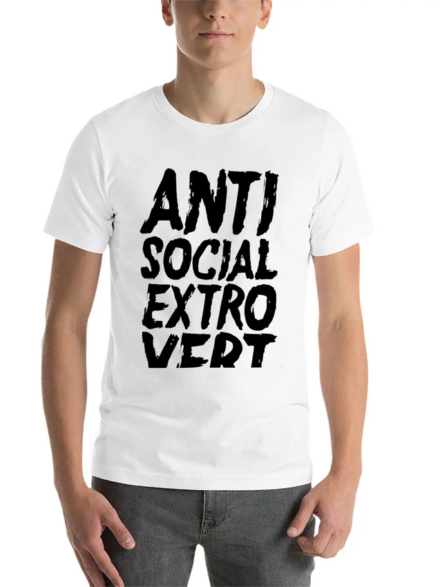 Anti Social Extrovert Lightweight Cotton T-Shirt – Daily Comfort Graphic Shirt