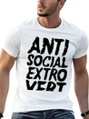 Anti Social Extrovert Lightweight Cotton T-Shirt – Daily Comfort Graphic Shirt