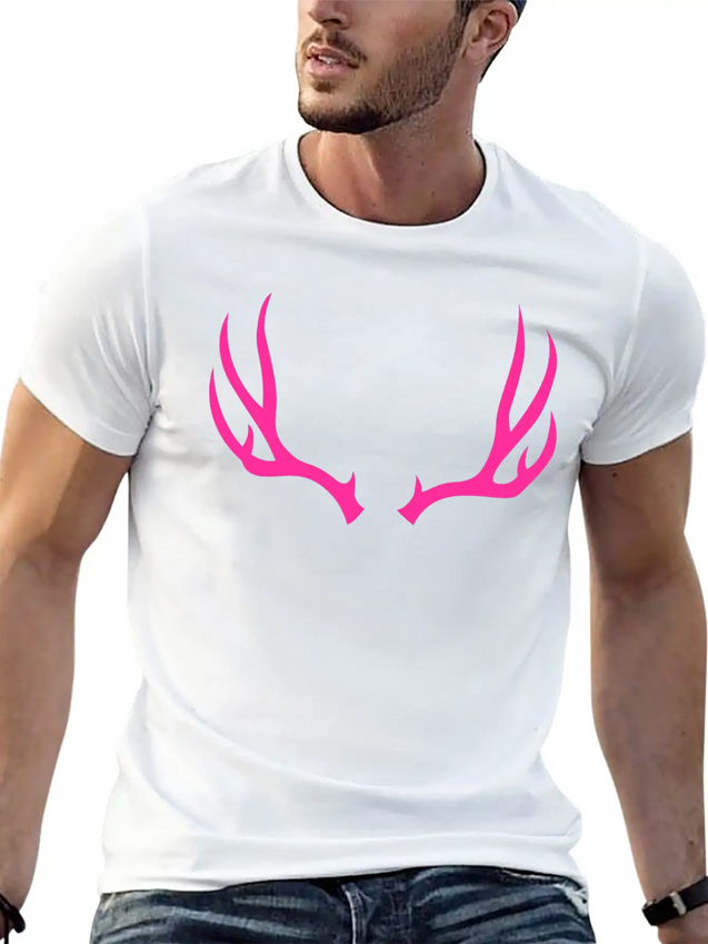 Antlers Deer Hunting Forest Wild Nature Outdoor Lightweight Cotton T-Shirt – Daily Comfort Graphic Shirt