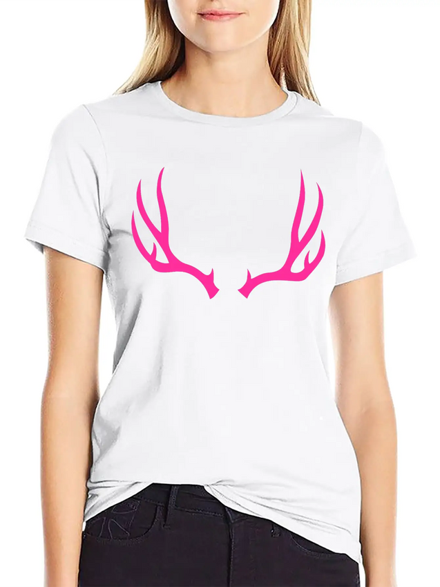 Antlers Deer Hunting Forest Wild Nature Outdoor Lightweight Cotton T-Shirt – Daily Comfort Graphic Shirt