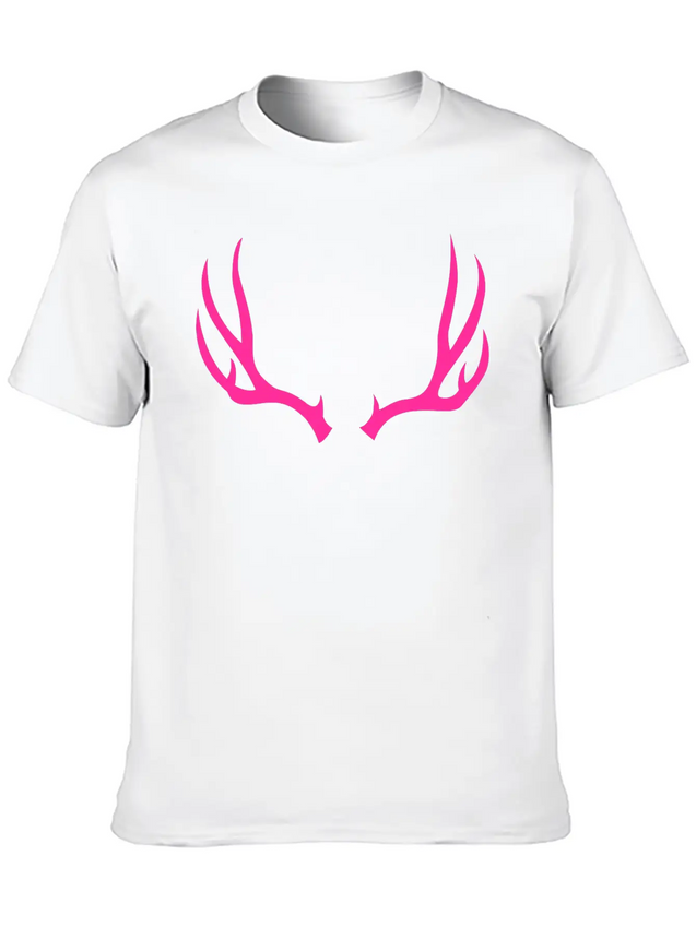Antlers Deer Hunting Forest Wild Nature Outdoor Lightweight Cotton T-Shirt – Daily Comfort Graphic Shirt