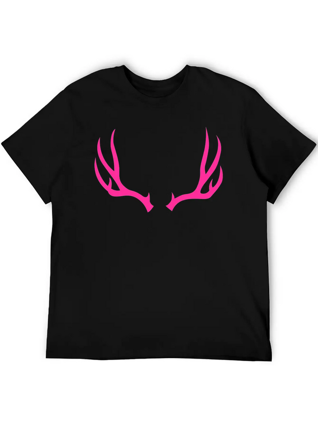 Antlers Deer Hunting Forest Wild Nature Outdoor Lightweight Cotton T-Shirt – Daily Comfort Graphic Shirt