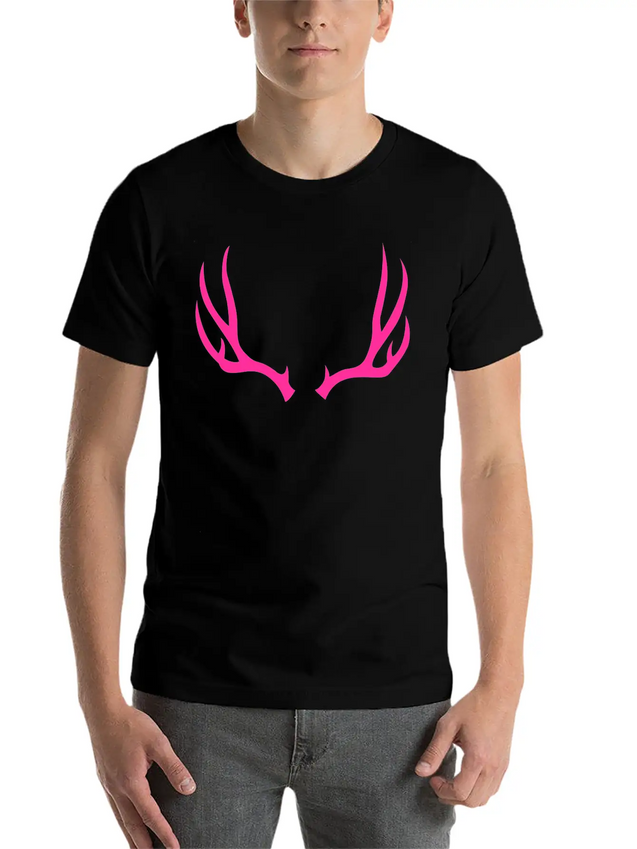 Antlers Deer Hunting Forest Wild Nature Outdoor Lightweight Cotton T-Shirt – Daily Comfort Graphic Shirt