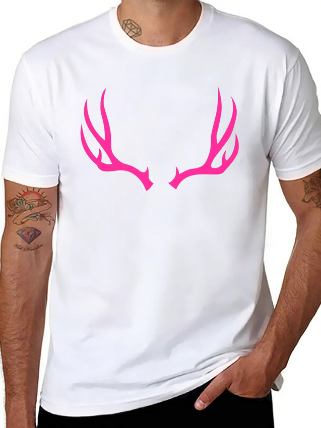 Antlers Deer Hunting Forest Wild Nature Outdoor Lightweight Cotton T-Shirt – Daily Comfort Graphic Shirt