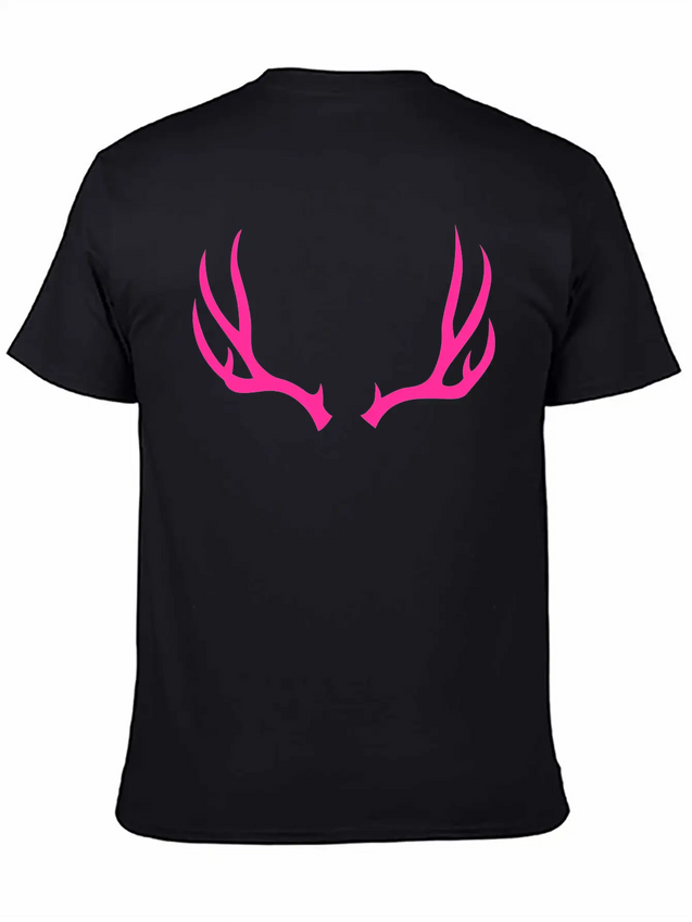 Antlers Deer Hunting Forest Wild Nature Outdoor Lightweight Cotton T-Shirt – Daily Comfort Graphic Shirt