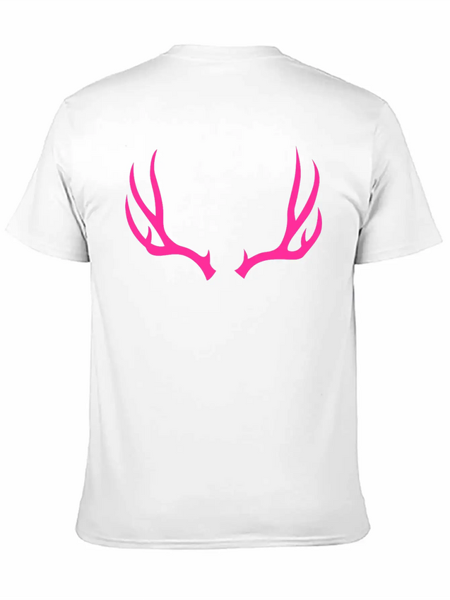 Antlers Deer Hunting Forest Wild Nature Outdoor Lightweight Cotton T-Shirt – Daily Comfort Graphic Shirt