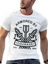 Armored By Courage Lightweight Cotton T-Shirt – Daily Comfort Graphic Shirt